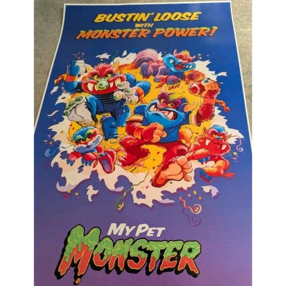 MY PET MONSTER  "Bustin Loose" Poster Print (11x17) 80s Nostalgia 1986-1987 Toys